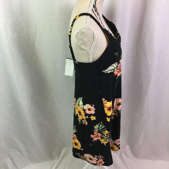 Derek Heart Floral Dress Black Yellow S Juniors - Picture 4 of 14